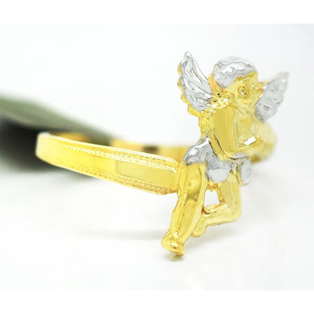 Angel 3d Ring 10k Yellow Gold